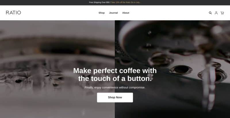 ratio-coffee-screenshot-clio-websites