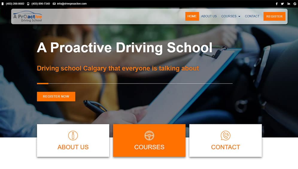 drive proactive website screenshot after new