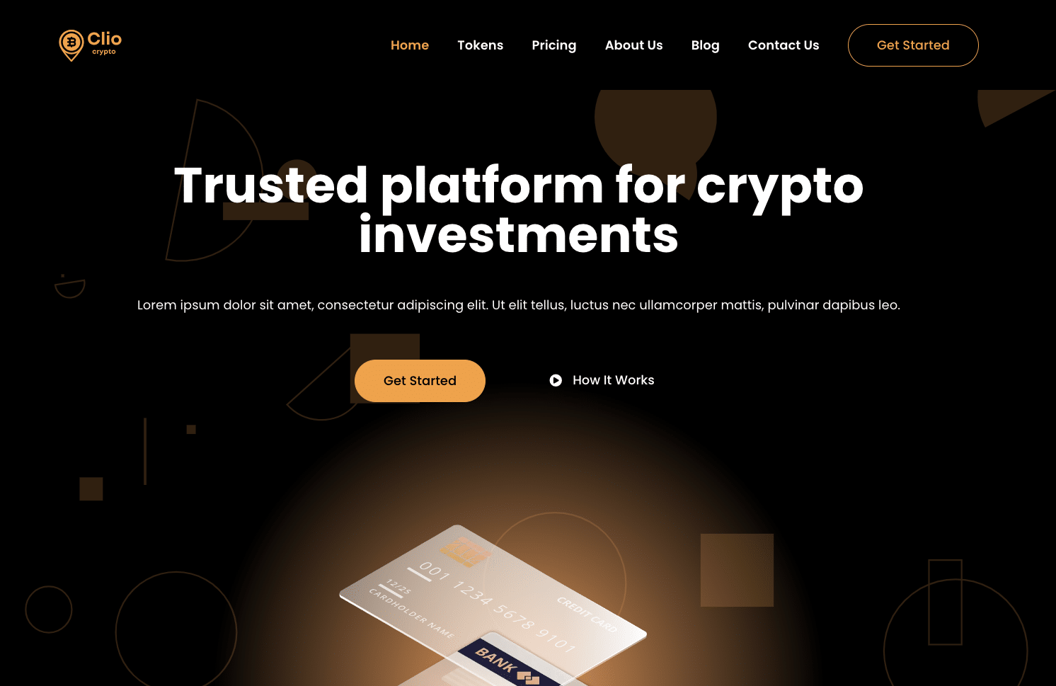 crypto theme homepage
