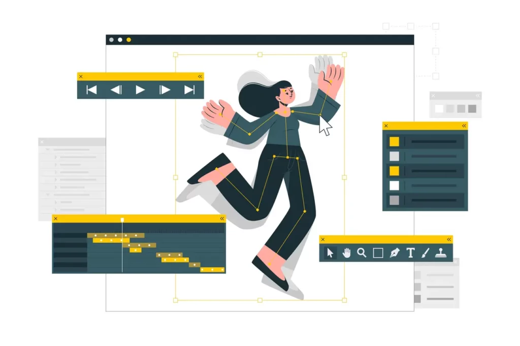 Illustrations and Animations in Web Design - woman illustration