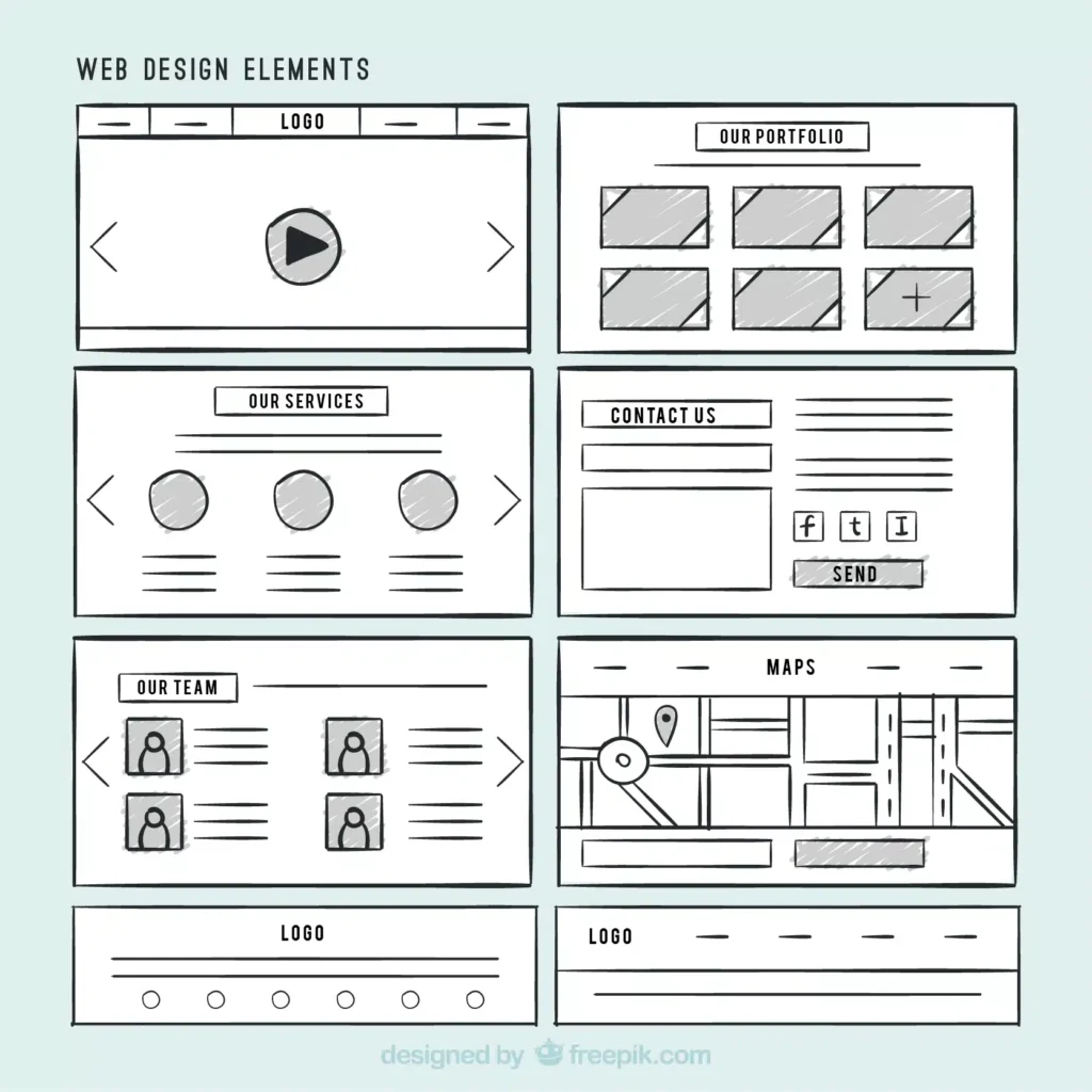 web design elements screenshot of boxes in design - user experience in web design